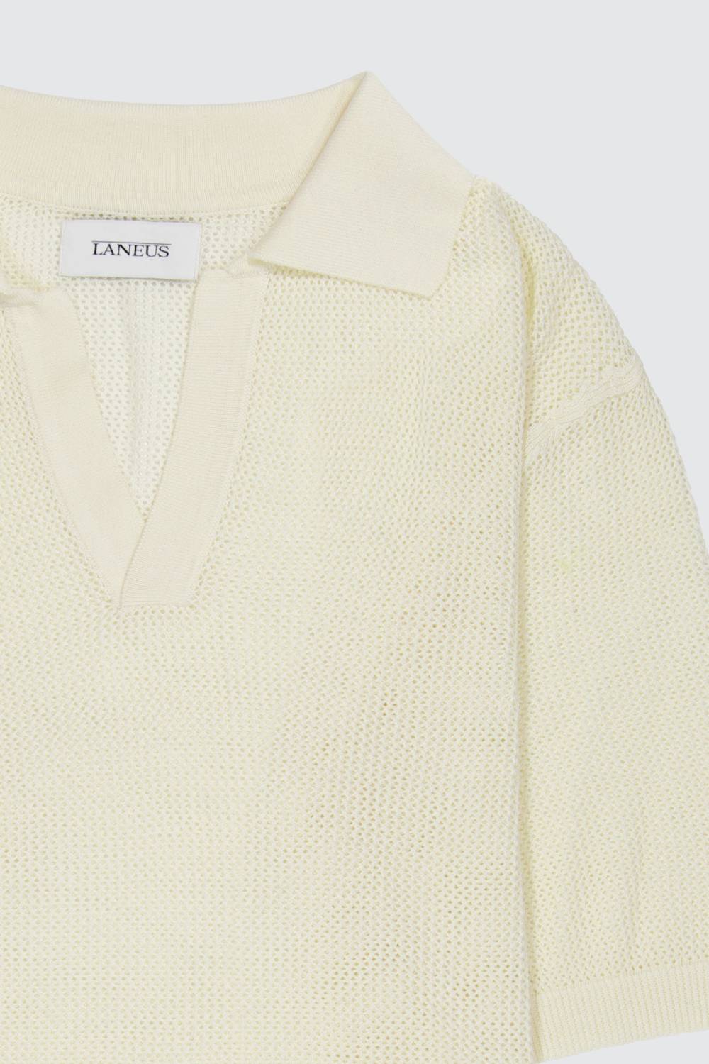 Laneus Laneus polo in mesh con scollo a V Vendita Economica