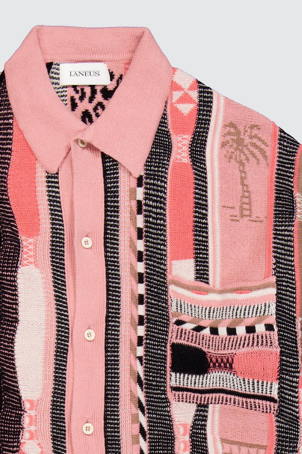 Laneus Laneus polo multicolor pink in jacquard I Più Venduti