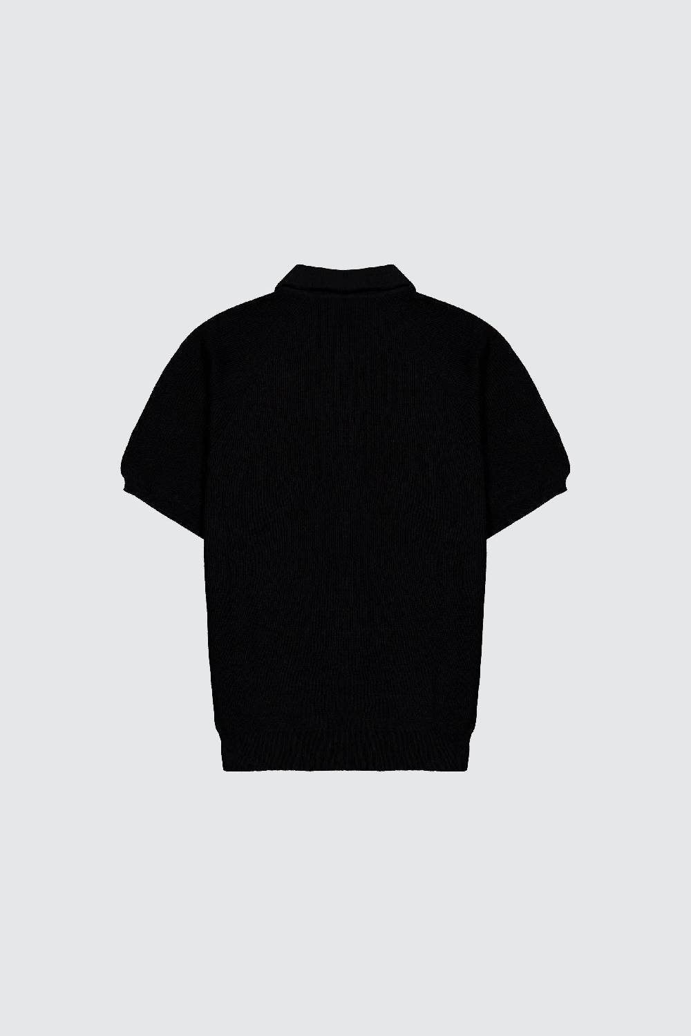 Laneus Laneus polo black in maglia con bottoni In Saldo