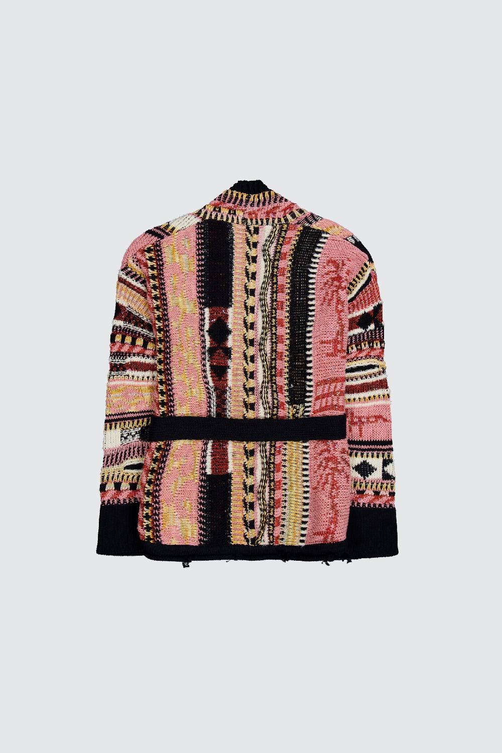 Laneus Laneus pink icon jacquard cardigan Italy