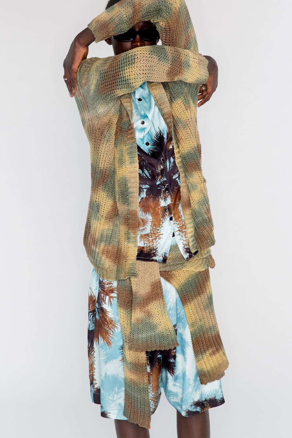 Laneus Laneus giacca tie dye camo print Nuovo