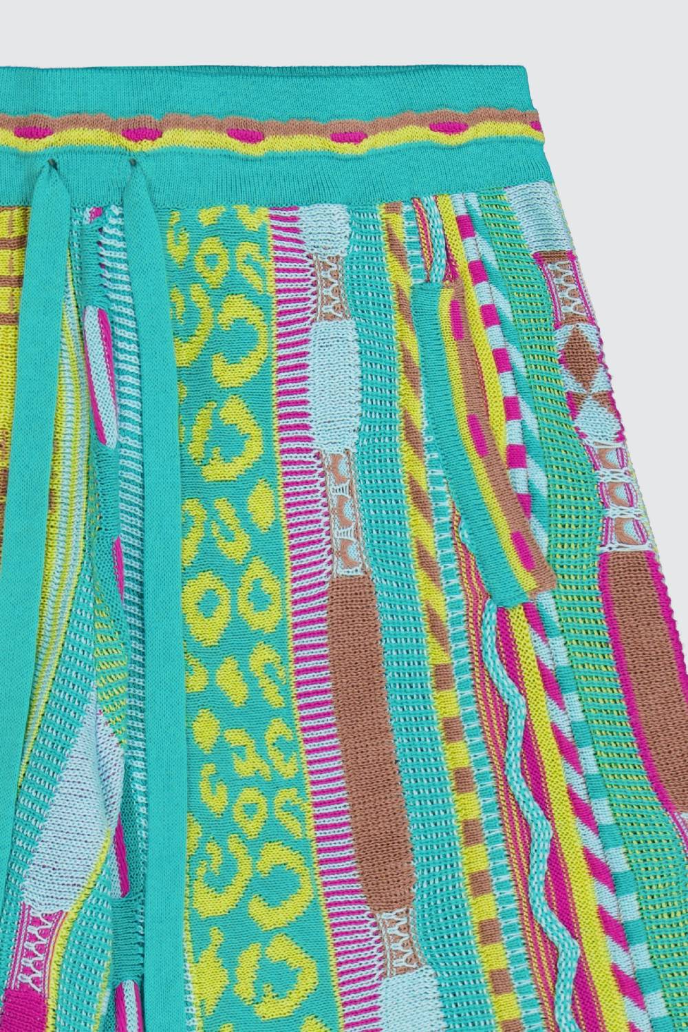 Laneus Laneus bermuda turquoise in jacquard multicolor Promozione Limitata