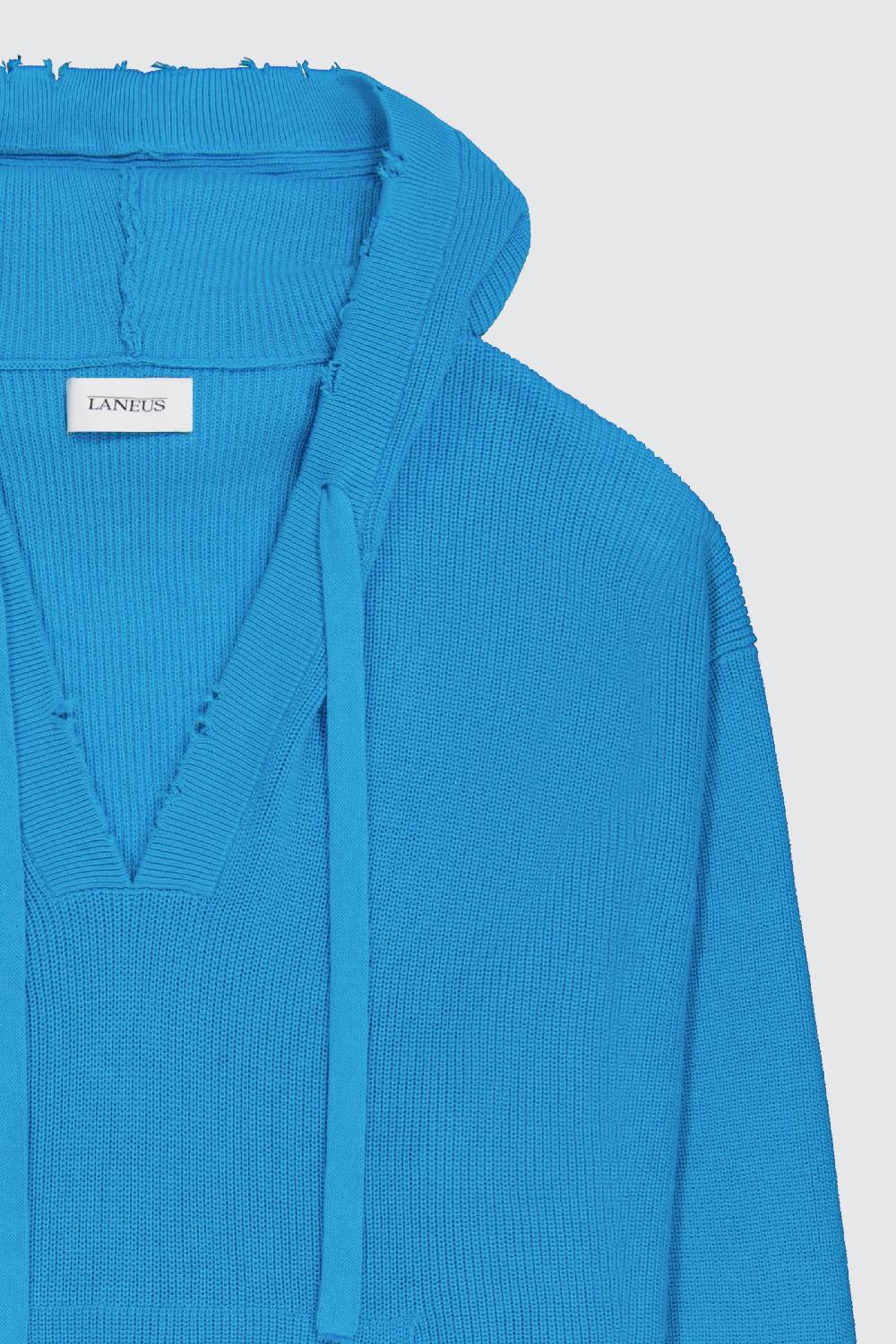 Laneus Laneus hoodie turquoise in maglia con scollo a V Fino Al -60%