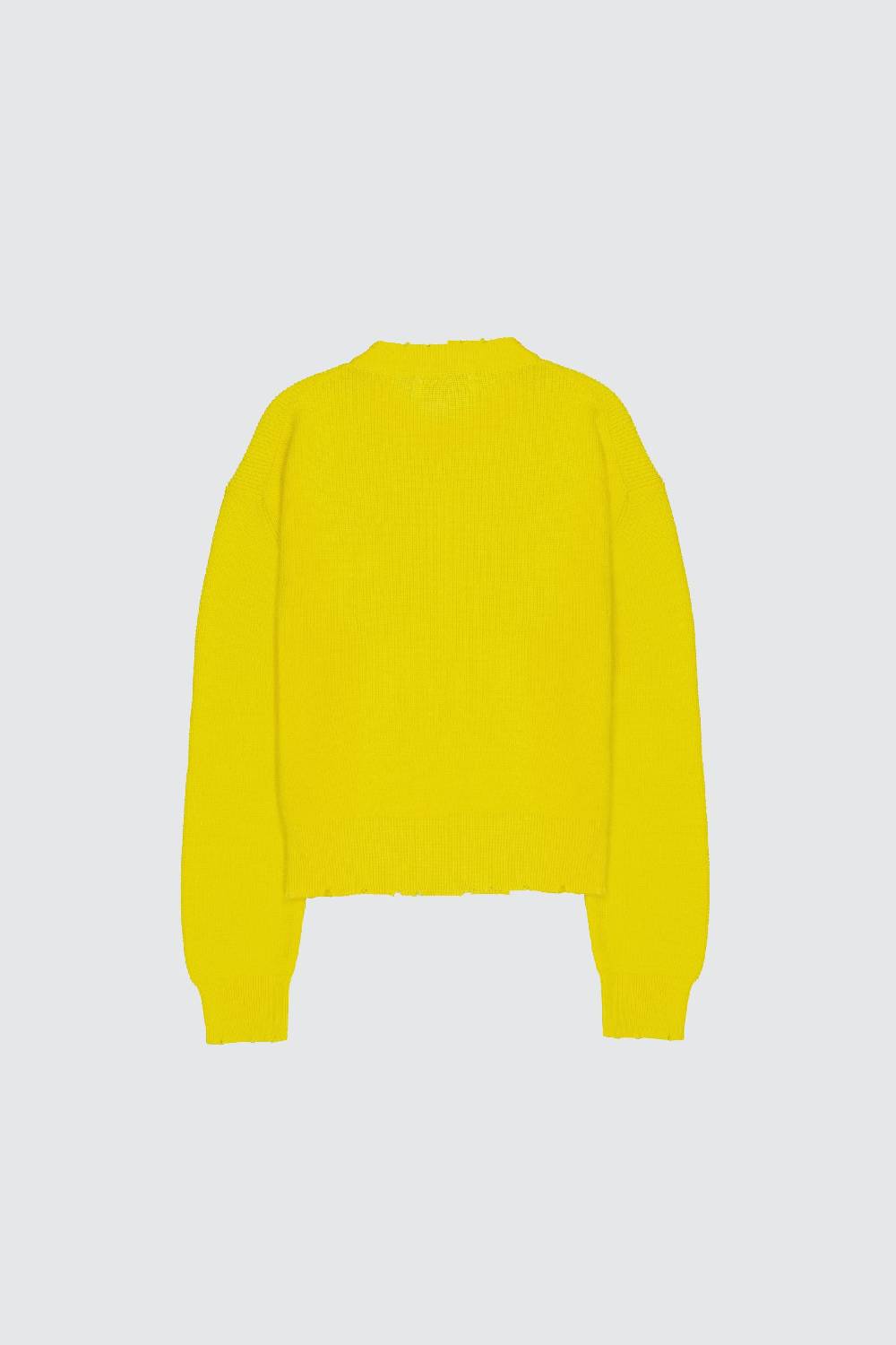 Laneus Laneus maglione yellow cropped effetto destroyed Affare Del Giorno