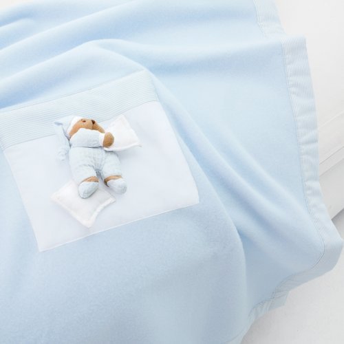 Nanán Copertina carrozzina in pile Puccio azzurra Negozi Online