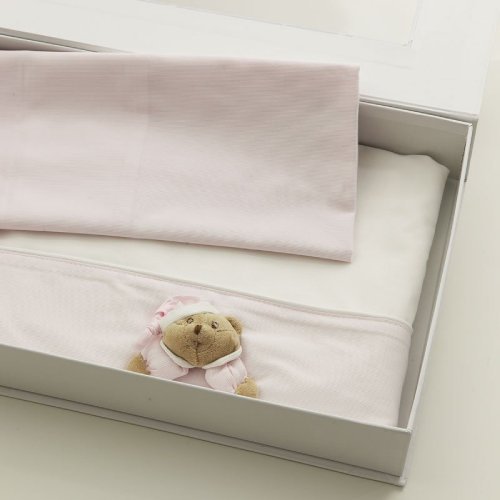 Nanán Puccio Set Lenzuola 3pz Letto "Sei la mia stella" Rosa Saldi