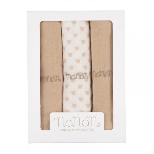 Nanán Set 3 pz mussola beige 80x80 cm I Più Venduti