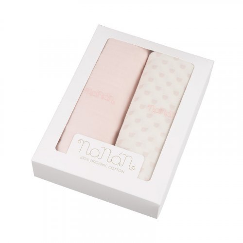 Nanán Set 2 pz mussola rosa 120x120 cm Grandi sconti