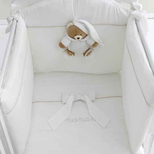 Nanán Set Piumone e Paracolpi 4pz Tato linea Bianca Promozione Limitata