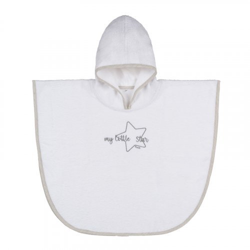 Nanán Accappatoio poncho grigio "My little star" Vendita Economica