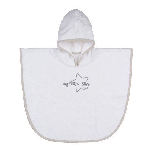Nanán Accappatoio poncho grigio "My little star" Vendita Economica