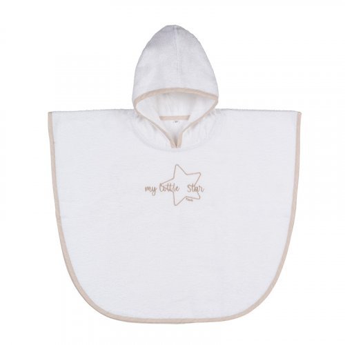 Nanán Accappatoio poncho beige "My little Star" Vendite Flash