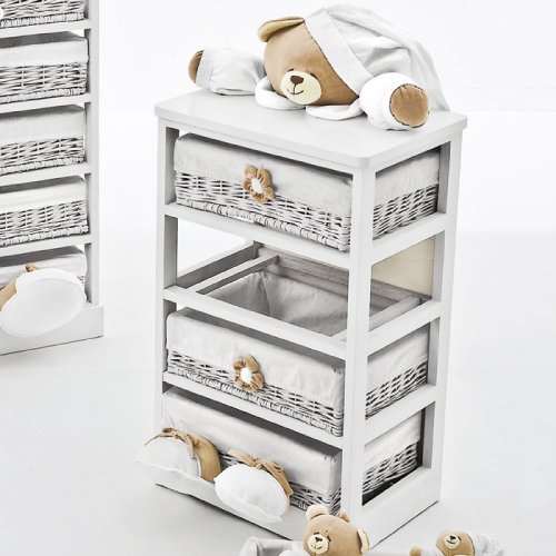 Nanán Mobile 4 cassetti Tato bianco Sottocosto
