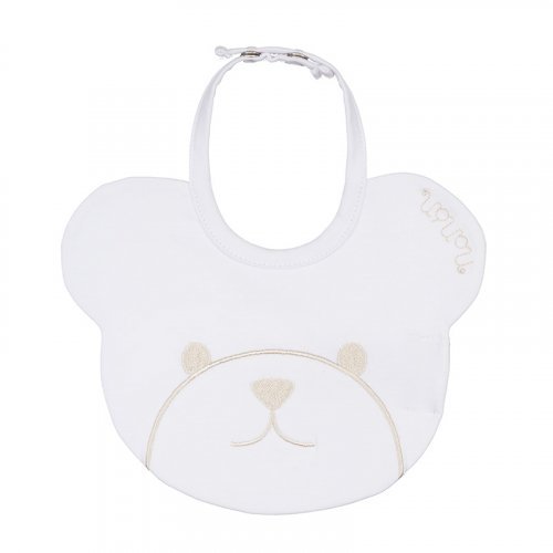 Nanán Bavaglio bianco con orso Sottocosto