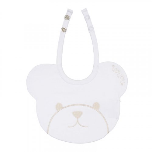 Nanán Bavaglio bianco con orso Sottocosto