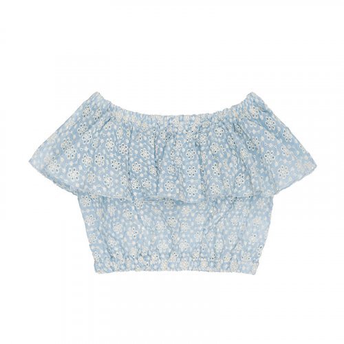 Nanán Blusa in stangallo azzurra Soddisfazione Garantita