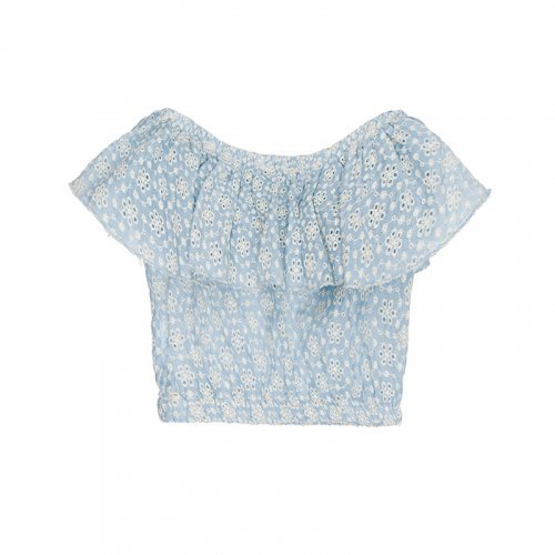 Nanán Blusa in stangallo azzurra Soddisfazione Garantita