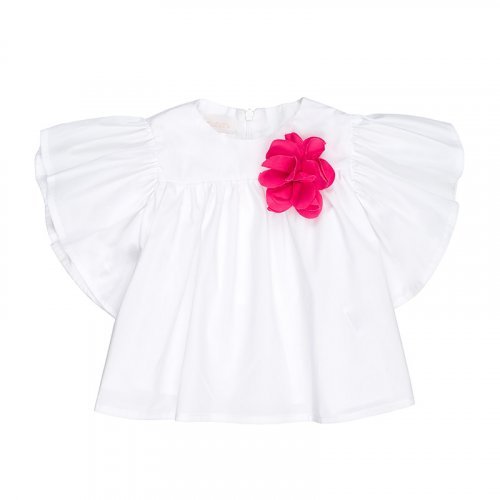 Nanán Blusa in popeline bianca Consegna Veloce