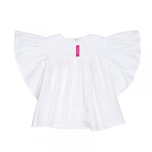 Nanán Blusa in popeline bianca Consegna Veloce