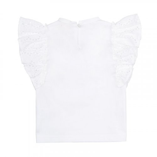 Nanán T-shirt bianca con frappe Sconto di tempo limitato