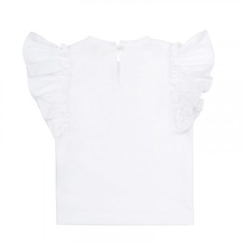 Nanán T-shirt bianca con frappe Negozio online di fabbrica