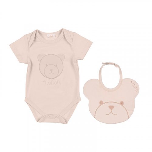 Nanán Confezione regalo beige con body + bavaglino Super Saving Price