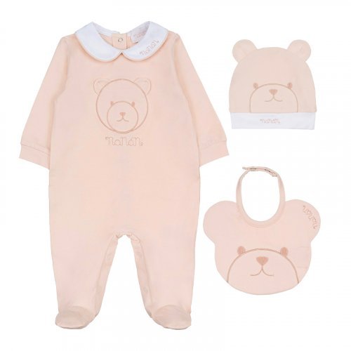 Nanán Confezione regalo tutina + berretta + bavaglio Ritorno libero