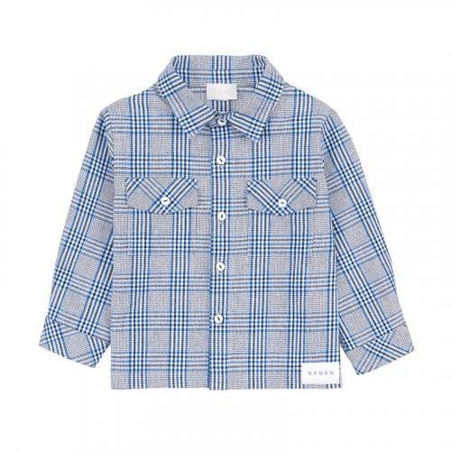 Nanán Giacca/camicia scozzese blu Vendita