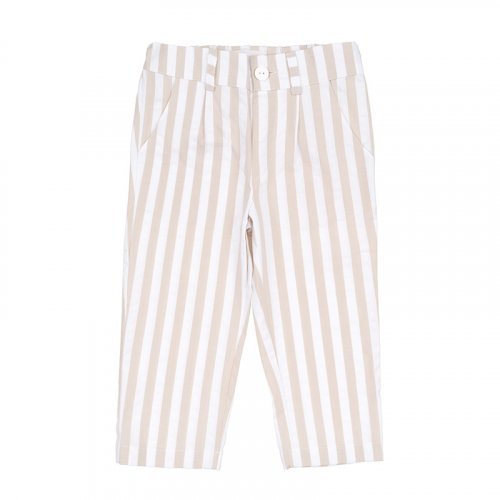 Nanán Pantalone a righe beige Prezzo Ridotto