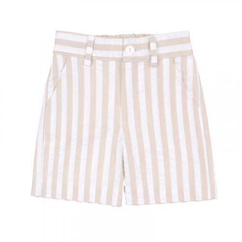 Nanán Bermuda a righe beige Sottocosto