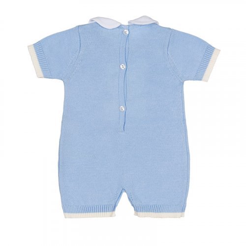 Nanán Pagliaccetto azzurro con orso in filo Saldi Di Fabbrica