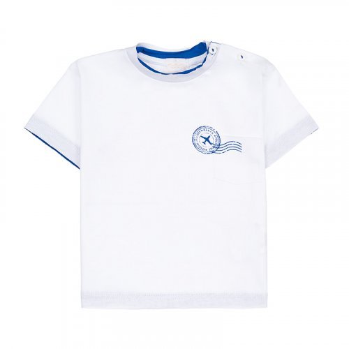 Nanán T-shirt con taschino bianco Grande vendita