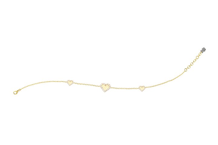 Nanán Bracciale Cuori Gialli Argento Sconto di tempo limitato
