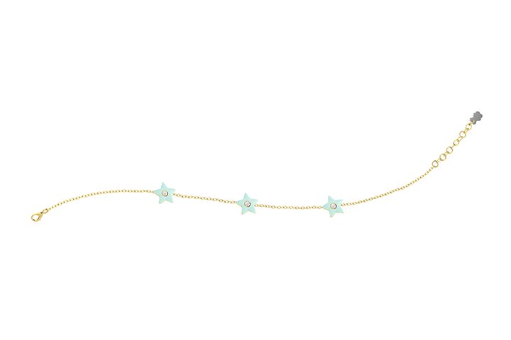 Nanán Bracciale Stelle Azzurre Argento Prezzo di fabbrica