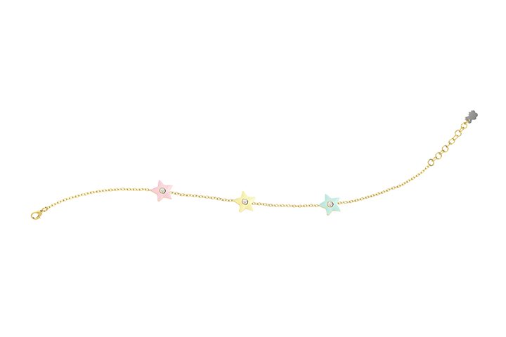 Nanán Bracciale Stelle Colorate Argento Grande vendita