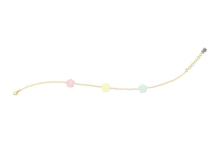 Nanán Bracciale Fiori Colorati Argento Fornitura limitata