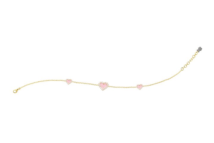 Nanán Bracciale Cuori Rosa Argento Offerta esclusiva