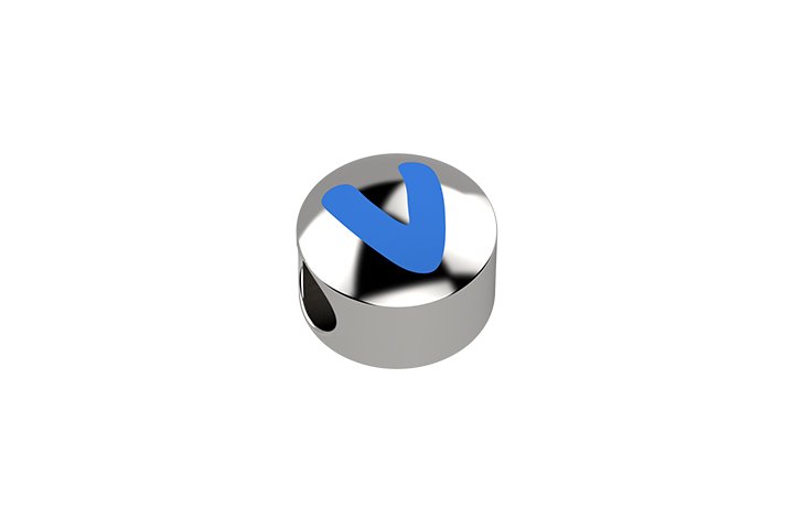 Nanán Cursore lettera azzurra V - Ag 925 Offerta San Valentino