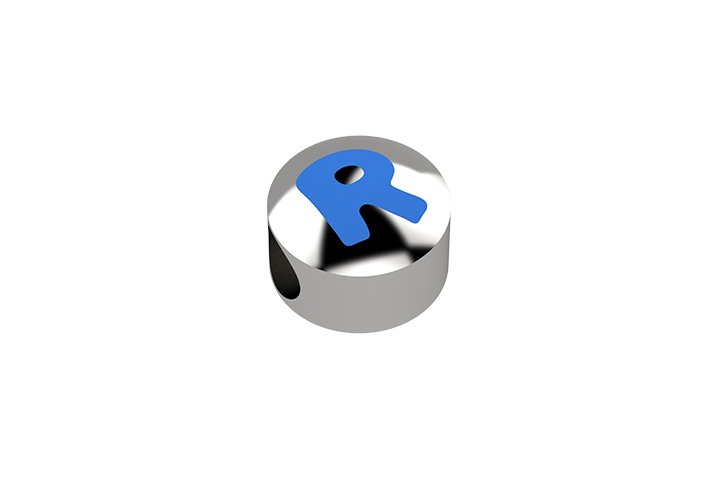 Nanán Cursore lettera azzurra R - Ag 925 Offerta migliore