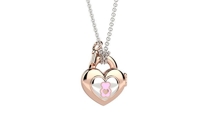 Nanán Pendente "Portami con te" cuore rosa Convenienza