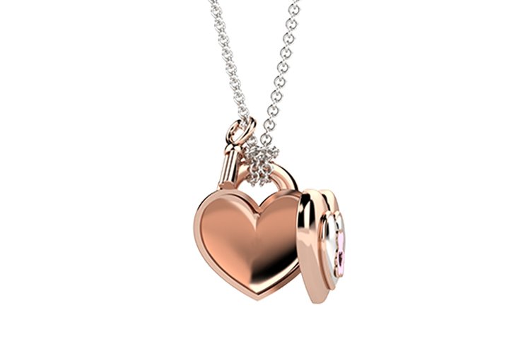 Nanán Pendente "Portami con te" cuore rosa Convenienza