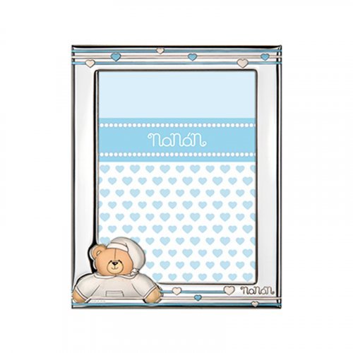 Nanán Cornice Argento Tato azzurro 130x180mm Vendita Calda