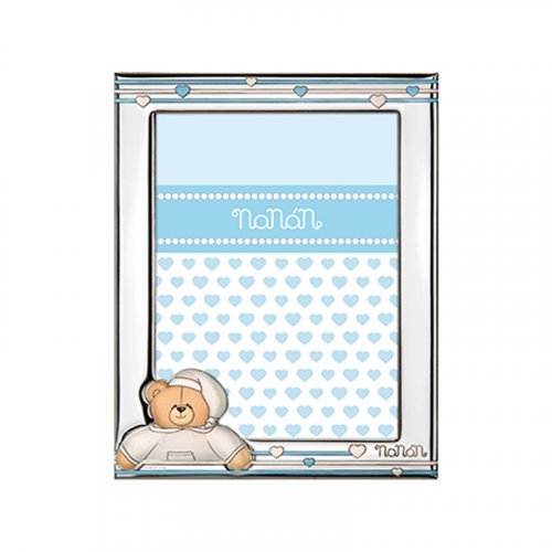 Nanán Cornice Argento Tato azzurro 90x130mm Saldi Di Fabbrica