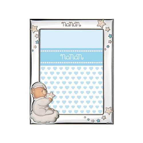 Nanán Cornice Argento azzurro 90x130mm In Saldo