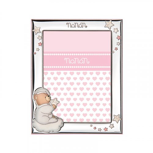 Nanán Cornice Argento rosa 90x130mm Nuova