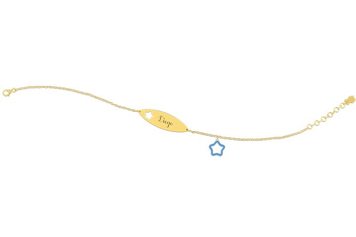 Nanán Bracciale con Targhetta - Charms stella azzurra Comprare a buon mercato