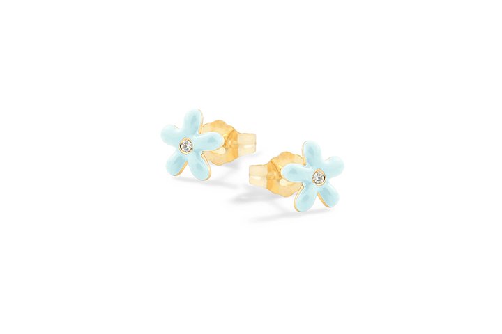 Nanán Orecchini Margherite Azzurre Argento Offerta Pasqua