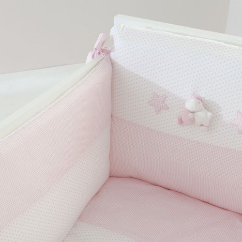 Nanán Set Piumone e Paracolpi 4pz Bombo Rosa Vendita Calda