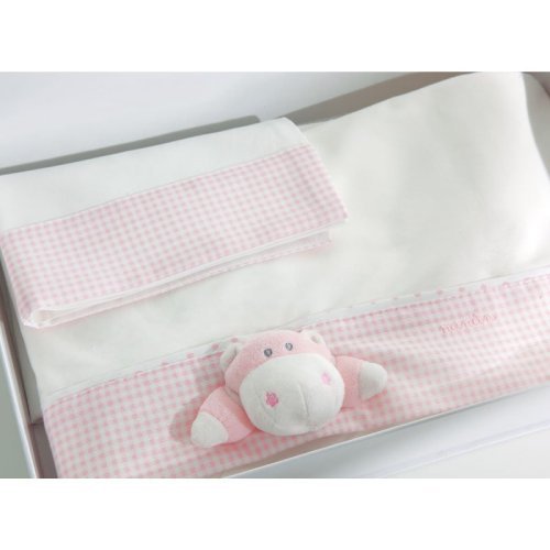 Nanán Set Lenzuola 3pz Letto Bombo Rosa Saldi Di Fabbrica