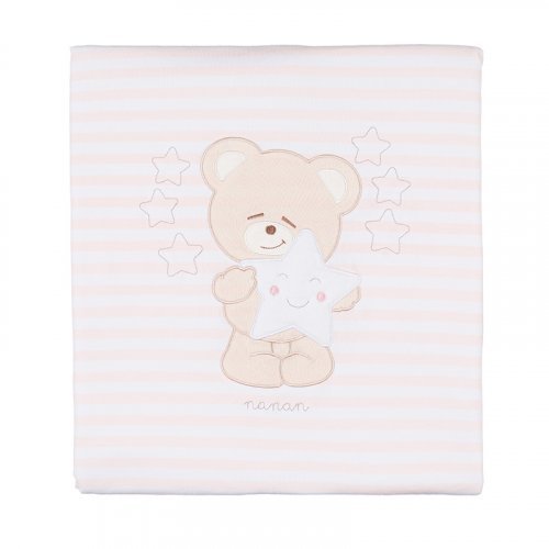 Nanán Coperta Rigata Rosa In Saldo